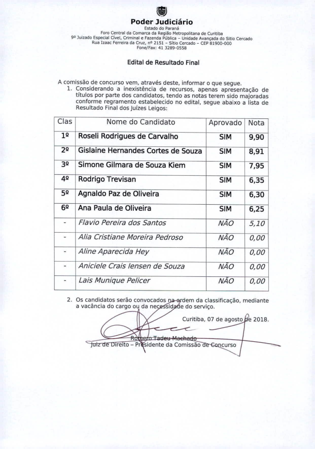 Disponibilizado em 09/08/2018