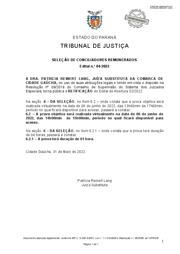 Disponibilizado em 31/05/2022
