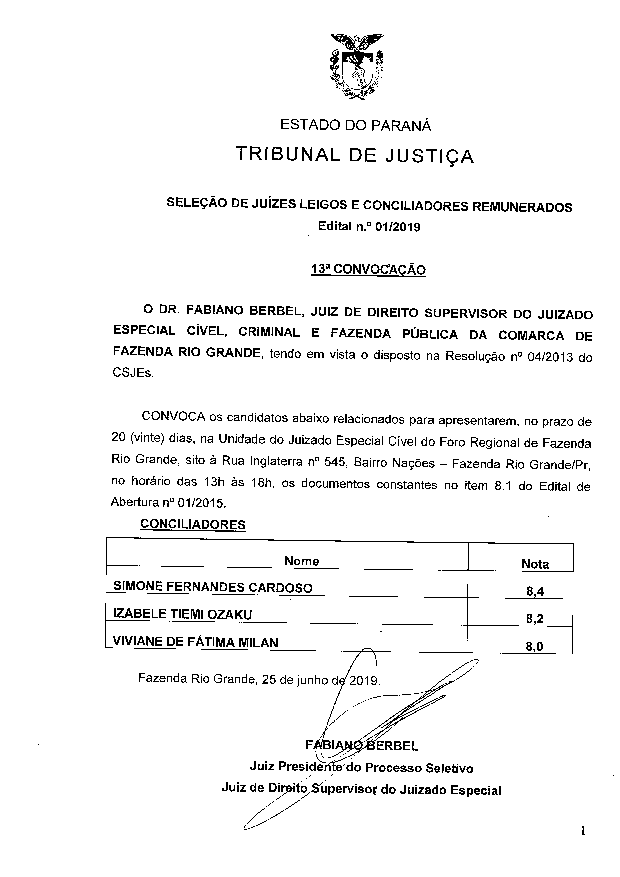 Disponibilizado em 27/06/2019