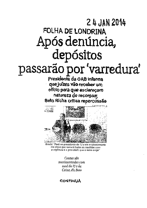 Clipping - 24 de janeiro